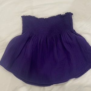 STARK X WOMEN'S POPLIN ELASTIC SHIRRING MINI SKIRT SIZE XS